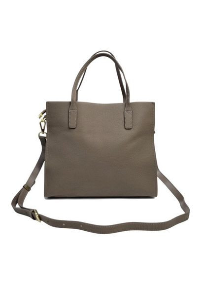 Сумка жіноча шкіряна сіра каркасна 2 ручки (Д/Ш/В) 30/12/27 (см) No Brand (336377809)