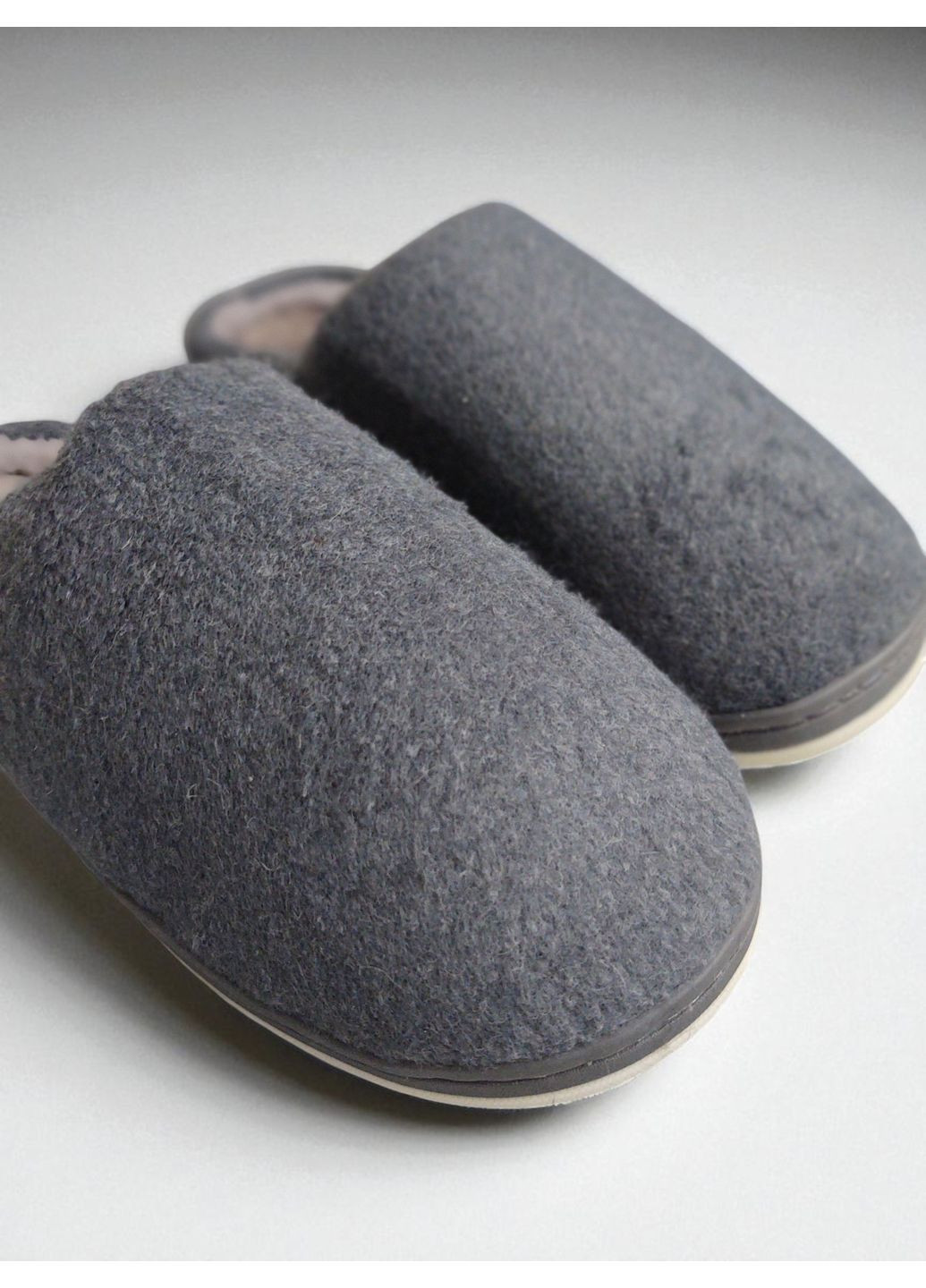 Серые теплые комнатные тапочки winter indoor home р. (38 eur) 24см серый (7831) FS