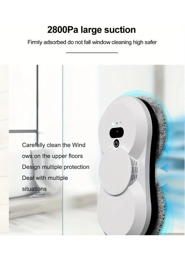 Робот для миття вікон HCR-18 з пультом | Автоматичне очищення скла з розпиленням води | Вакуумний електромийник China (351854974)