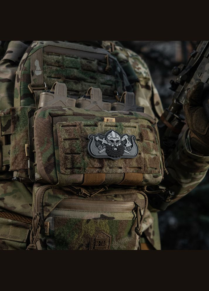 Нашивка Viking's Drakkar Black/Grey M-TAC (315047708)