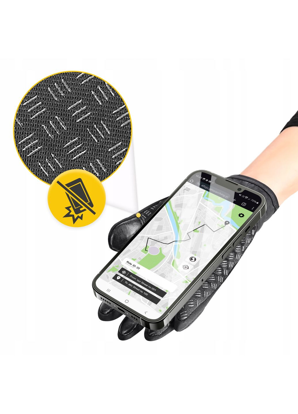 Рукавички для бігу Size Black () 4FIZJO P-5907739318145 (275095771)