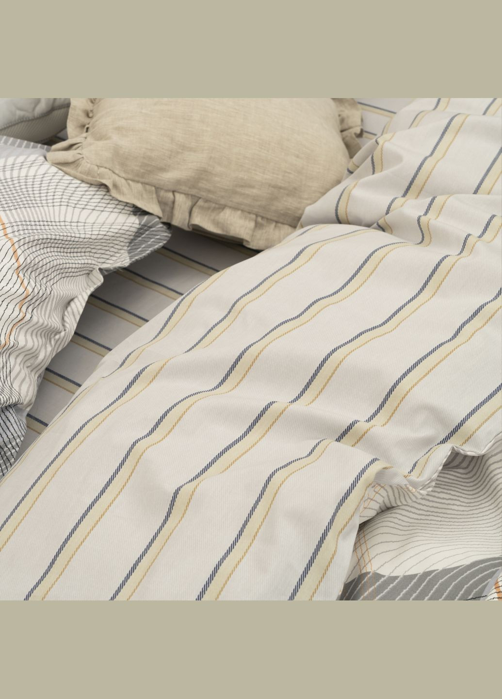 Комплект постільної білизни Євро Сатин Deluxe L-009 Tiare (322289112)