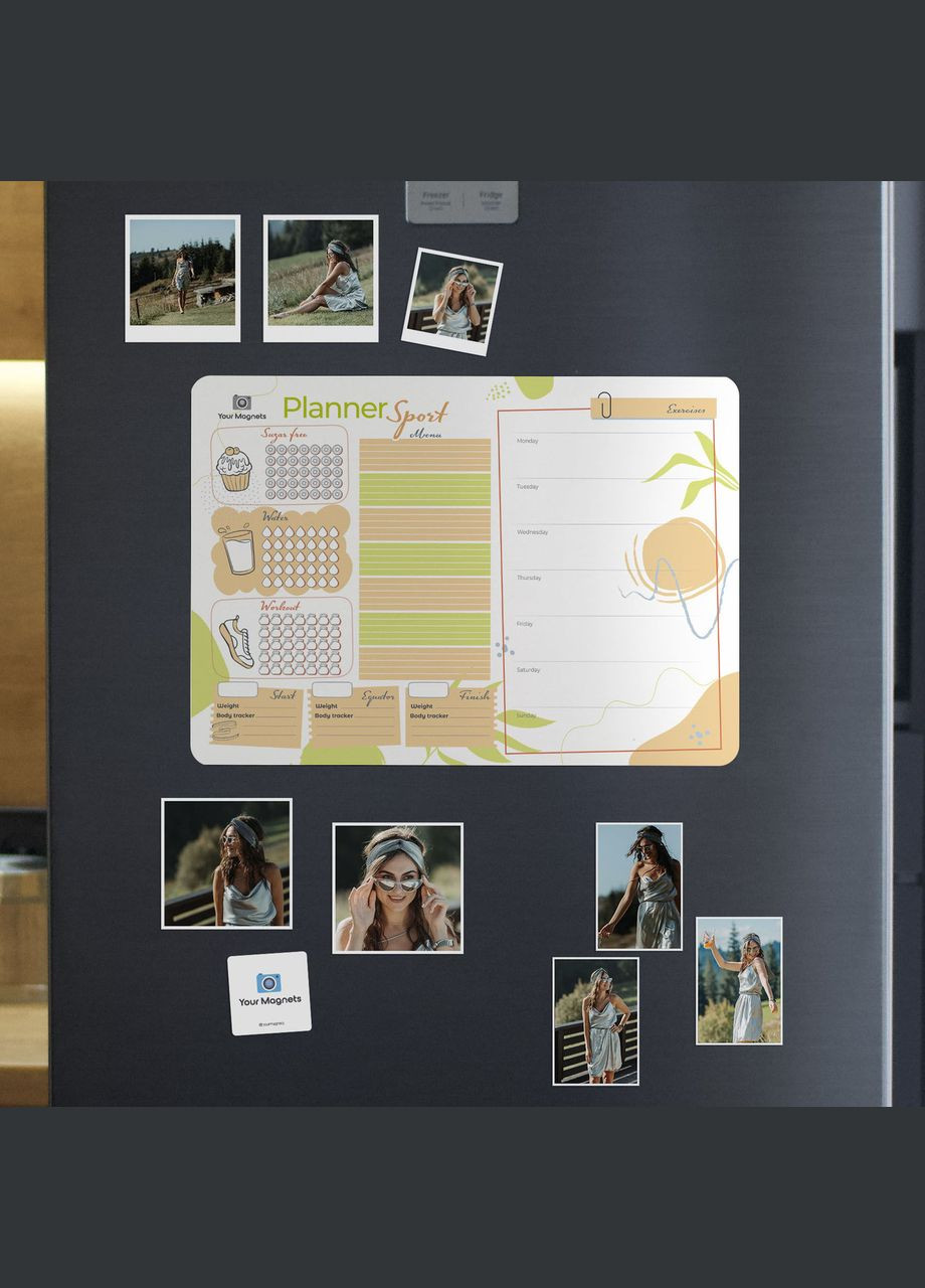 Магнитный планер спортивный A3 Тропик/Tropical, ENG Your Magnets (337353732)