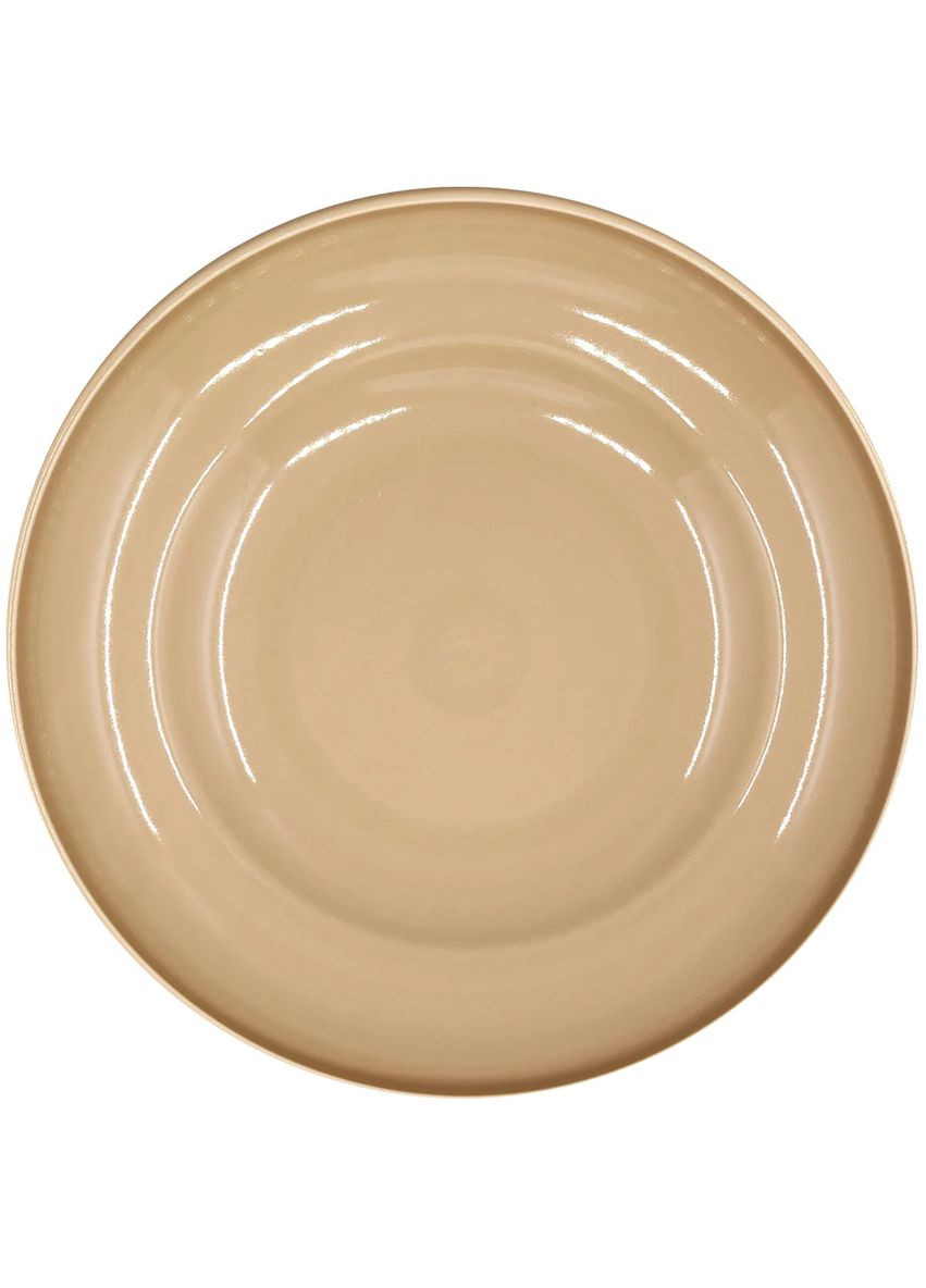 Тарілка супова Zen Brown 24-320-020 21,5 см коричнева Krauff (347228828)