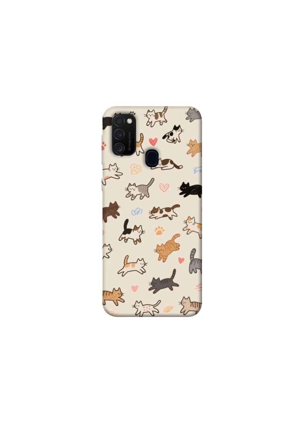 Чехол на Samsung Galaxy M21 Cat style ver.2 Frontalka (361092794)