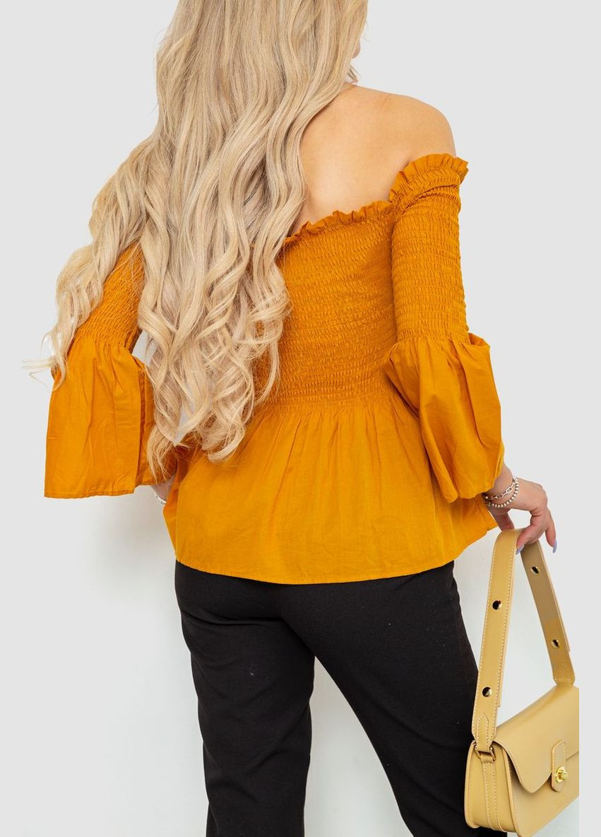 Гірчична блуза однотонна Ager 244R254-1