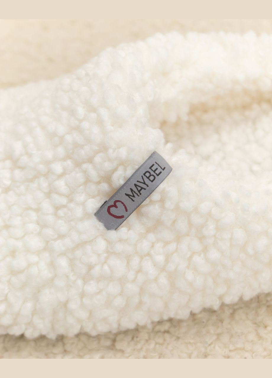 Тапочки домашние тедди закрытые Белый Maybel (304392828)