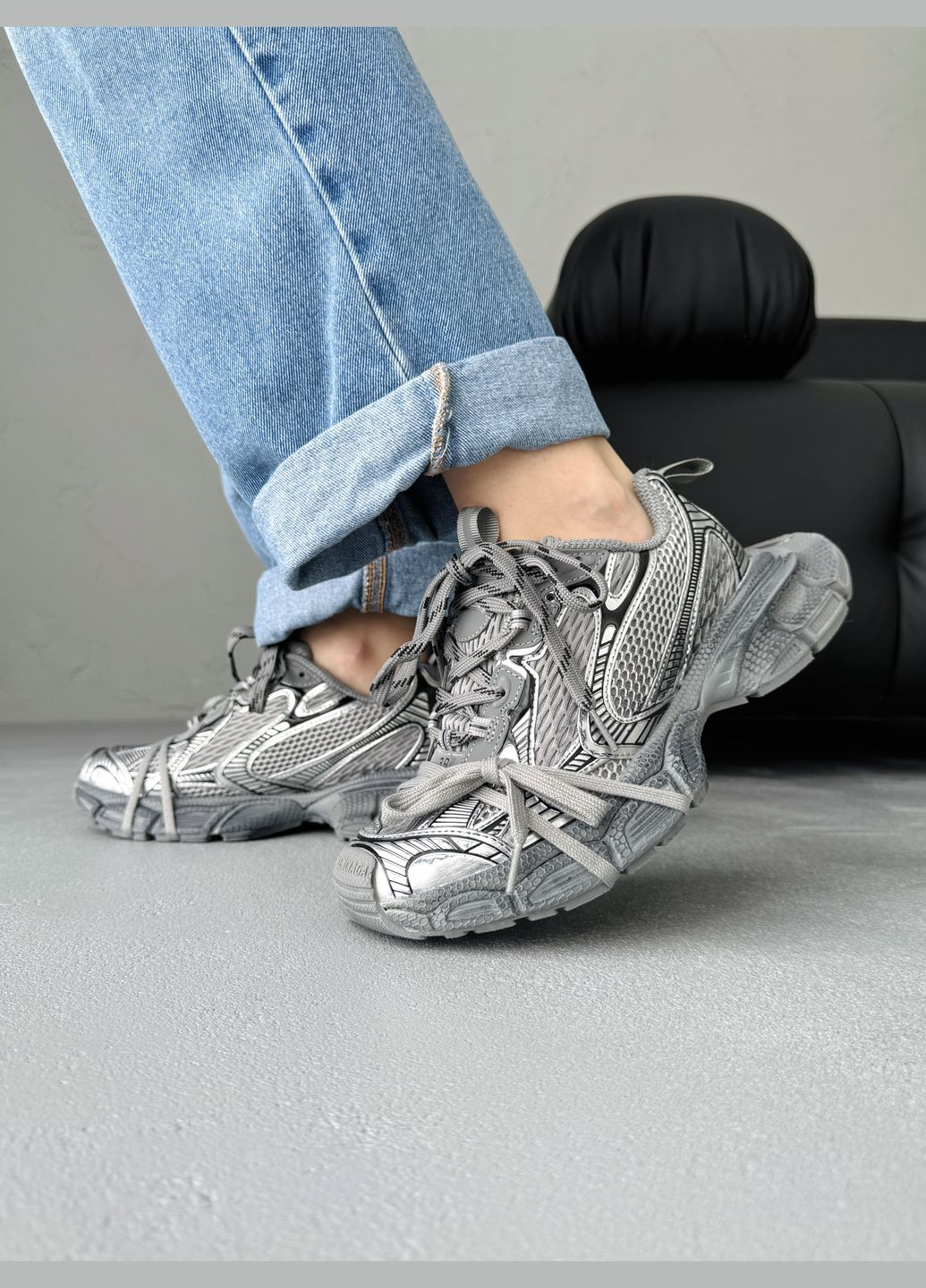 Кроссовки женские и мужские Balenciaga 3XL Grey | Баленсиага 3ХЛ серые No Brand серые демисезоны (341264131)