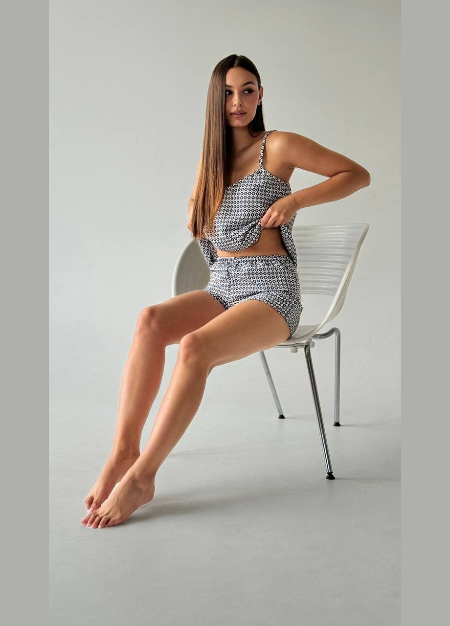 Черно-белая пижамный комплект No Brand