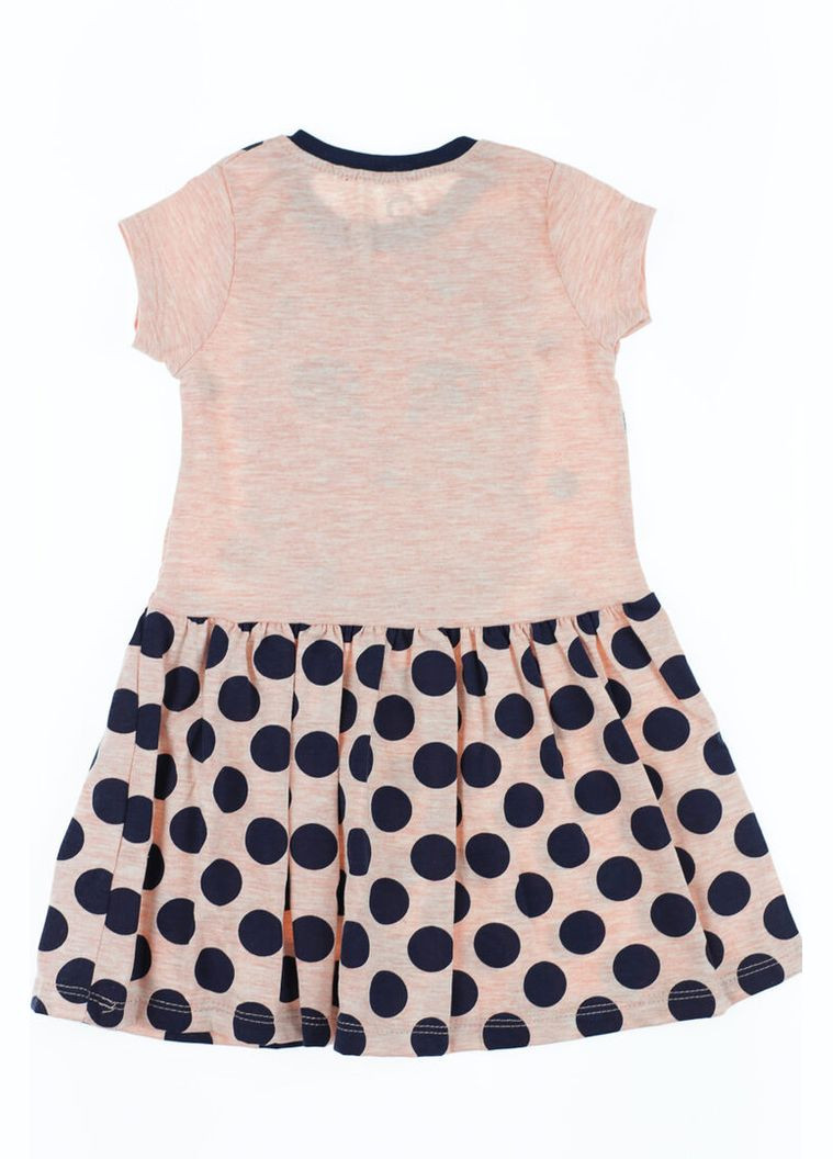 Рожева сукня літня трикотажна в горох киса персикова 92 см (42874) BABYKROHA (323469548)