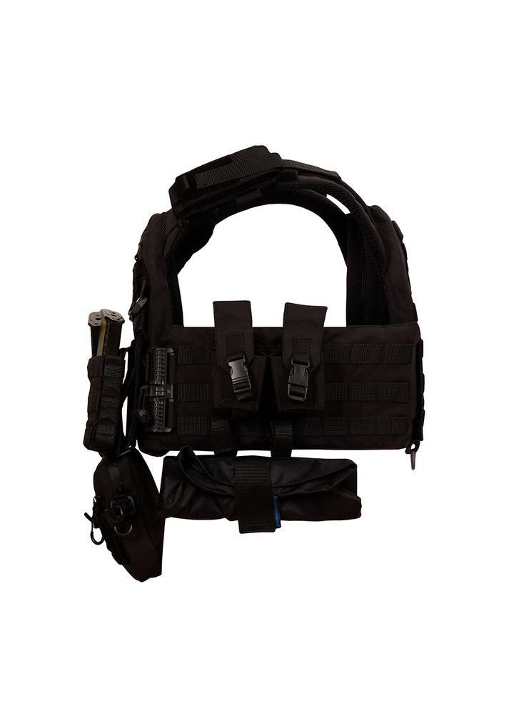 Плитоноска gen.3 Pro Max XL Черный. Система быстрого сброса. 7 подсумок. (Большого размера) (00000005453) Warmor (360891735)