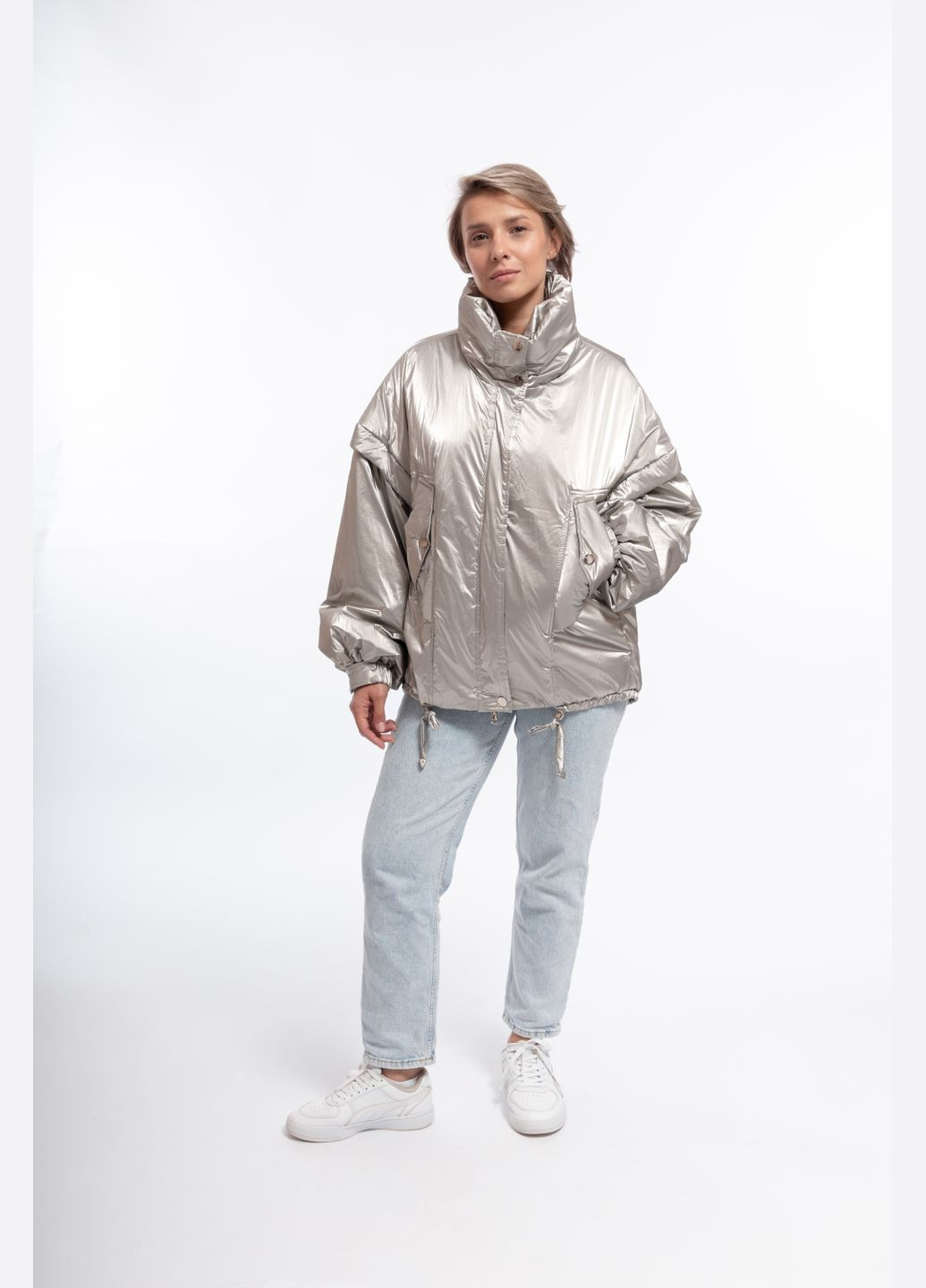 Бежевая демисезонная куртка бежевый демисезон повседневный Alberto Bini