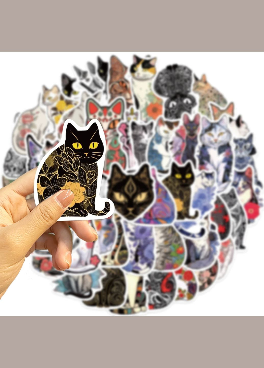 Набор виниловых наклеек " Котики" #17 No Brand (359447578)