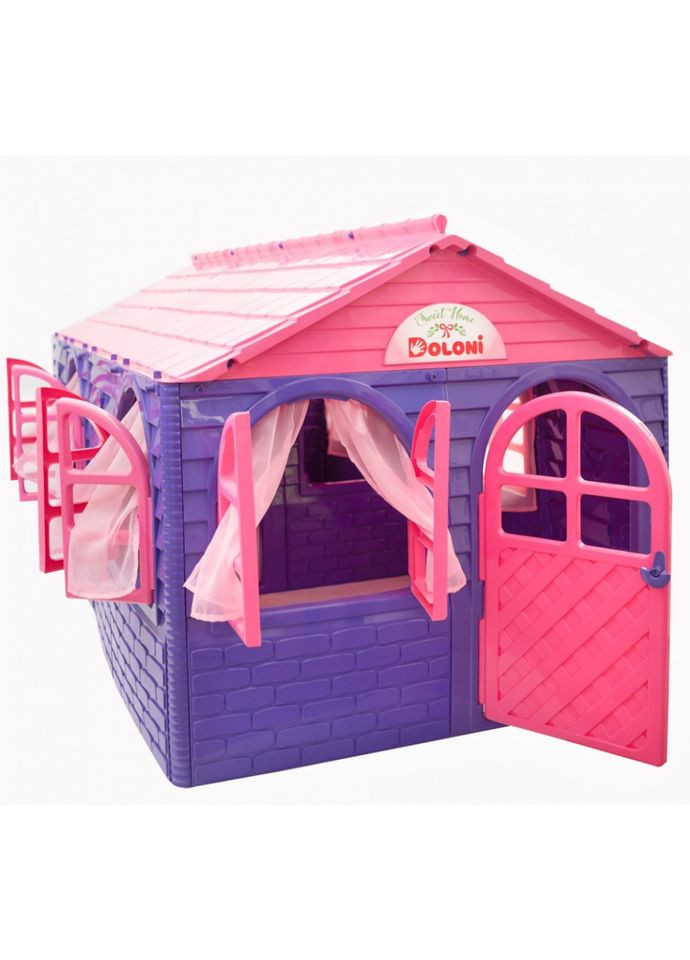 Дитячий ігровий Будиночок зі шторками 02550/20 пластиковий Doloni (335076883)