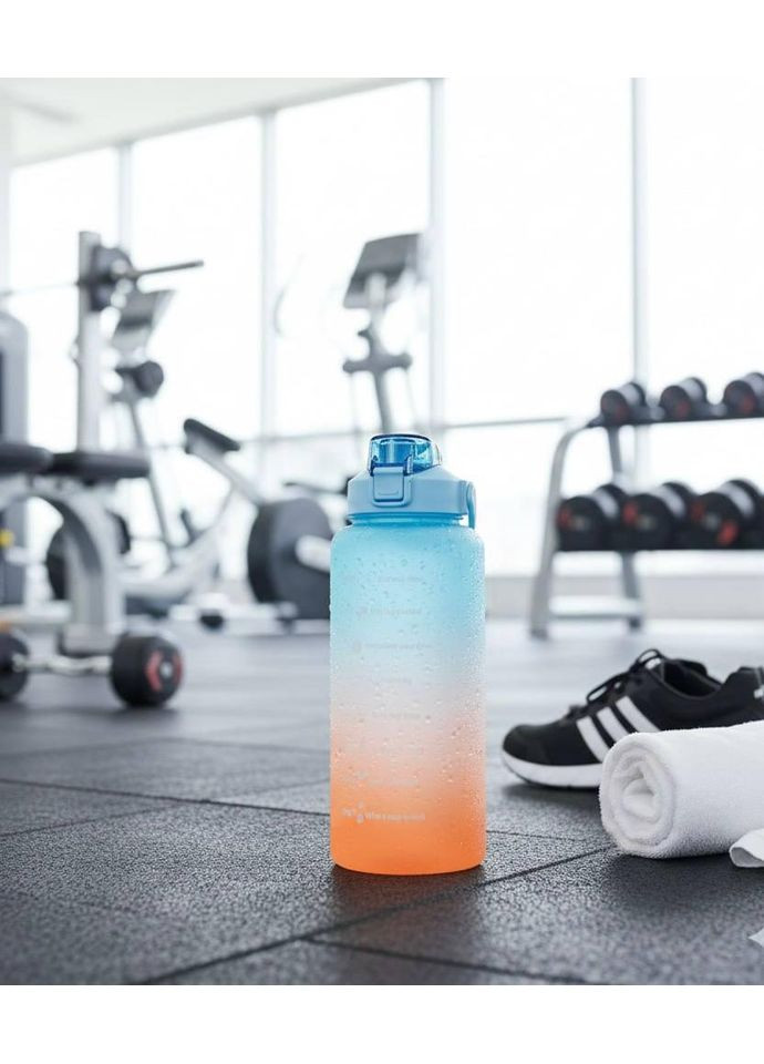 Стильная пластиковая бутылка SPORT для воды. Голубая матовая No Brand (296101729)