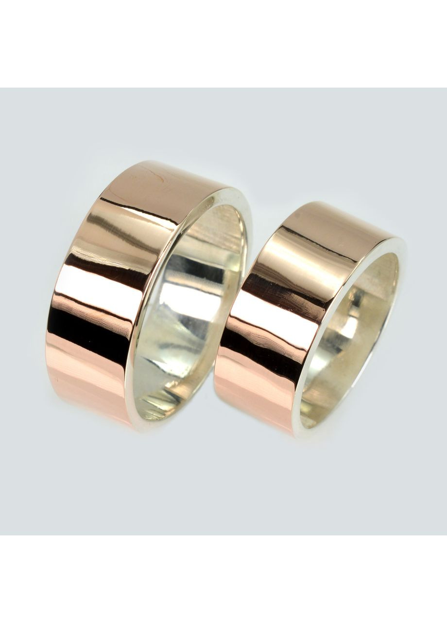 Обручальное кольцо серебро с золотом Silver Style (367112955)