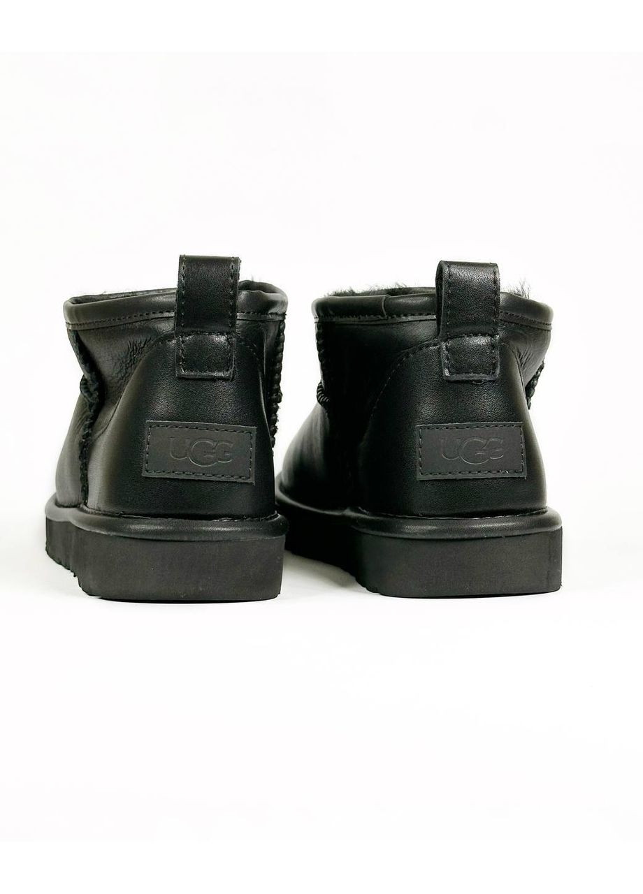 Угі Жіночі UGG Ultra Mini Black (Шкіра) (366196835)