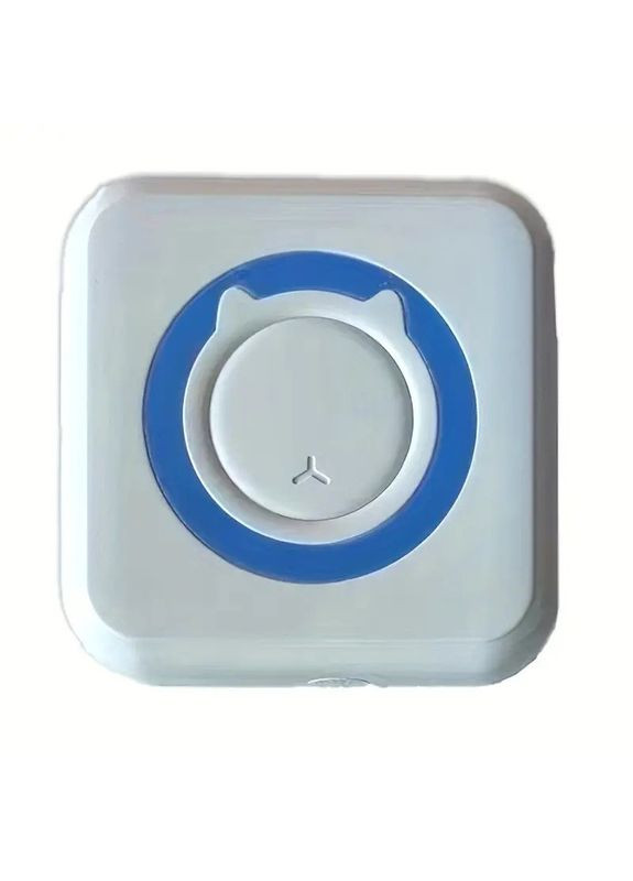 Портативний Bluetooth термопринтер для смартфона 57×30 мм, з акумулятором, біло-синій + 1 рулон термопаперу China (354827581)