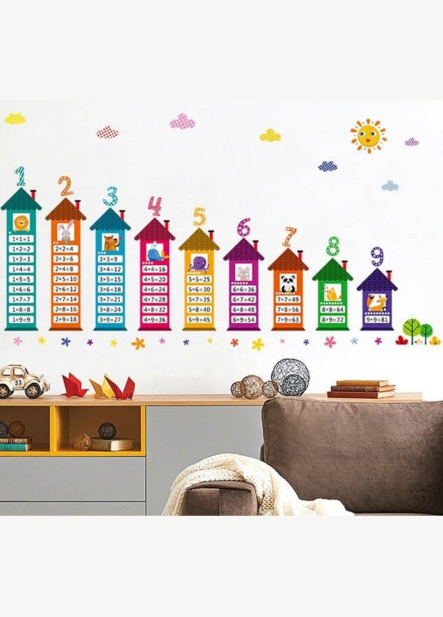 Наклейка дитяча на стіну Таблиця множення 80х160 см (XH9283) Green Life (322640403)