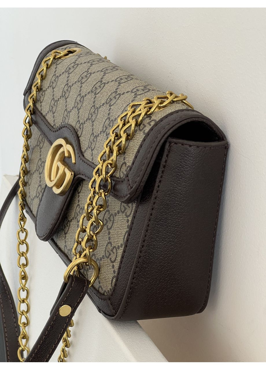 Сумка жіноча Marmont шоколадний крос боді через плече No Brand (369935338)