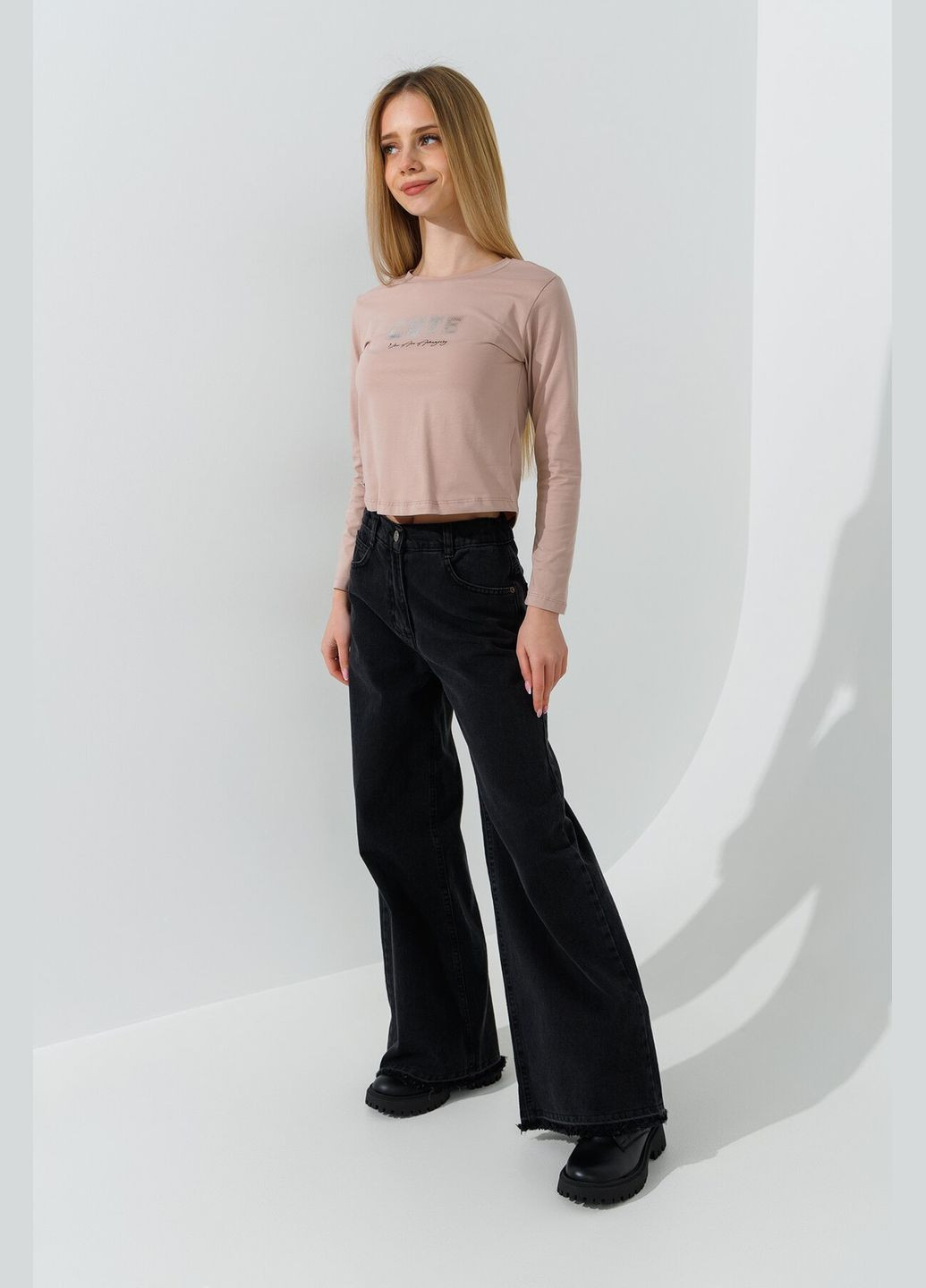 Лонгслів з візерунком для дівчинки 5203 146 см shop (2000990937674) Viollen (322261014)