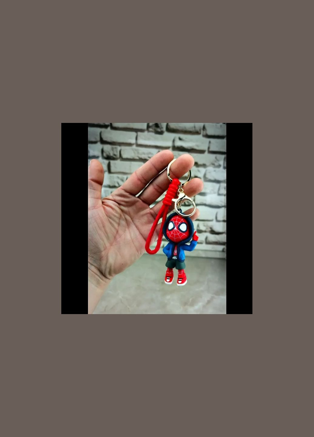 Брелок іграшка Павук Spider-man на ключі рюкзак сумку пенал фігурка Спайдермен No Brand (322931063)