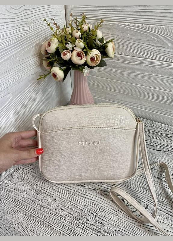 Сумка жіноча крос-боді з довгою ручкою бежева Beibaobao (315780087)
