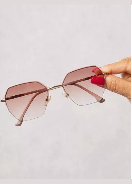 Тоновані окуляри для зору напівоправа для далі +3.25 пудра Seventy (334299994)