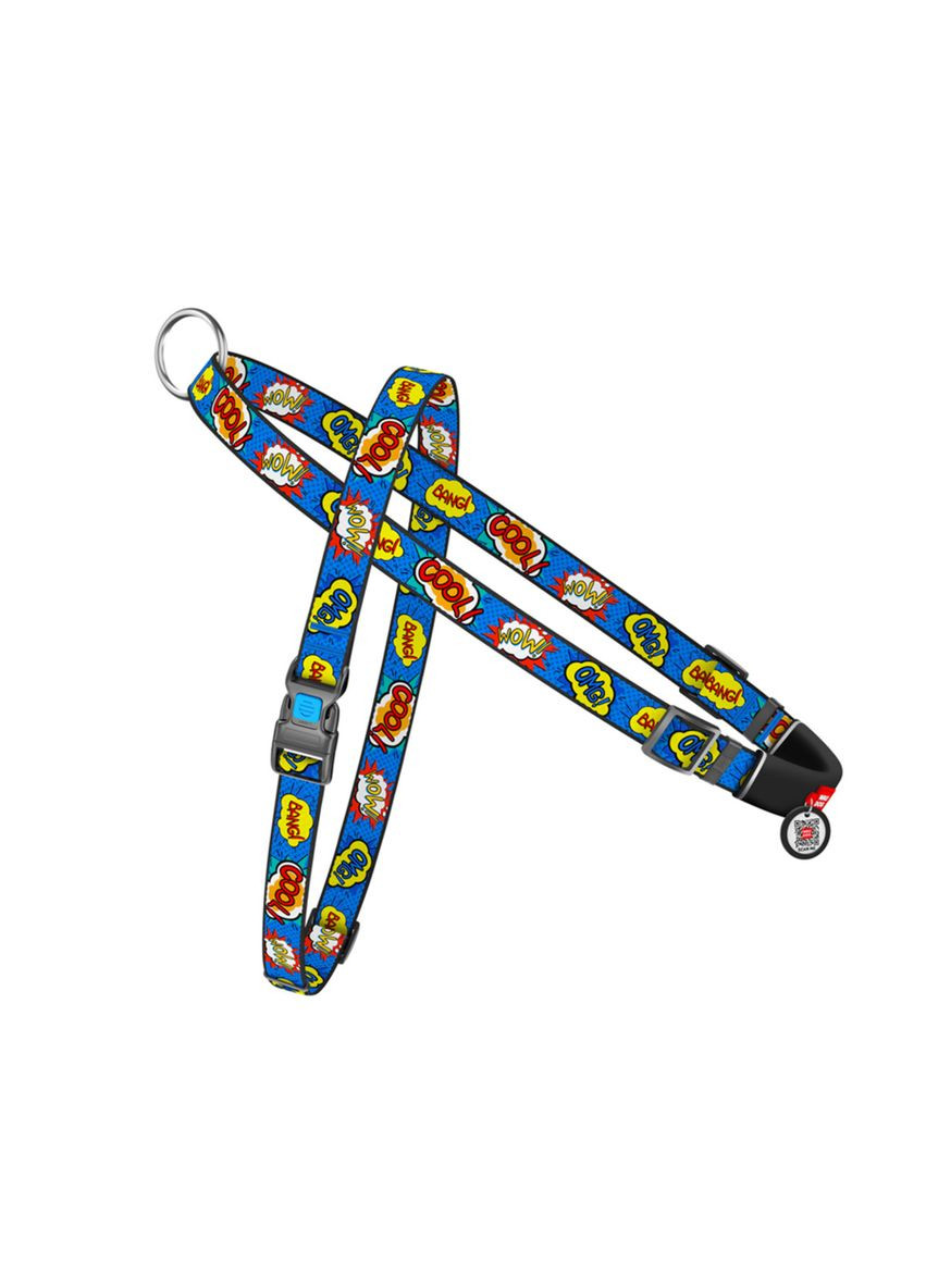 Шлей для собак быстросъемный Nylon с QR паспортом, Ш 15 мм, А 40-55 см, В 45-60 см WAUDOG (322641780)