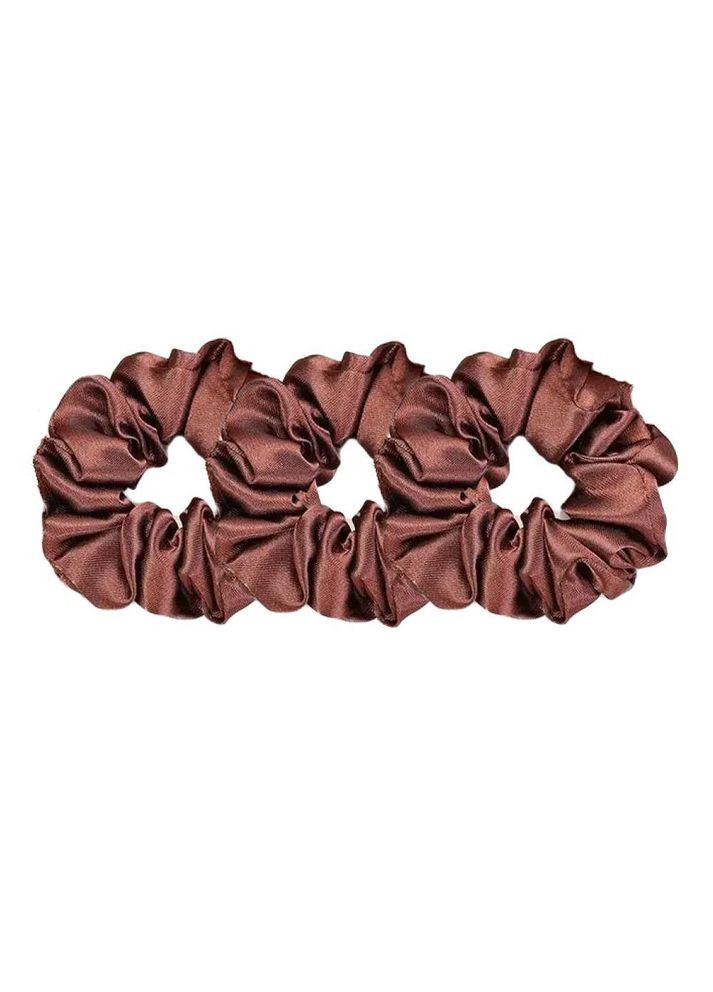 Набір резинок з шовку 3шт Коричневий Kimiko (322528673)