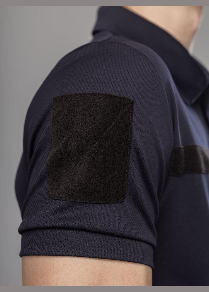 Тактичне чоловіче поло темно-синє Coolmax No Brand (346085225)