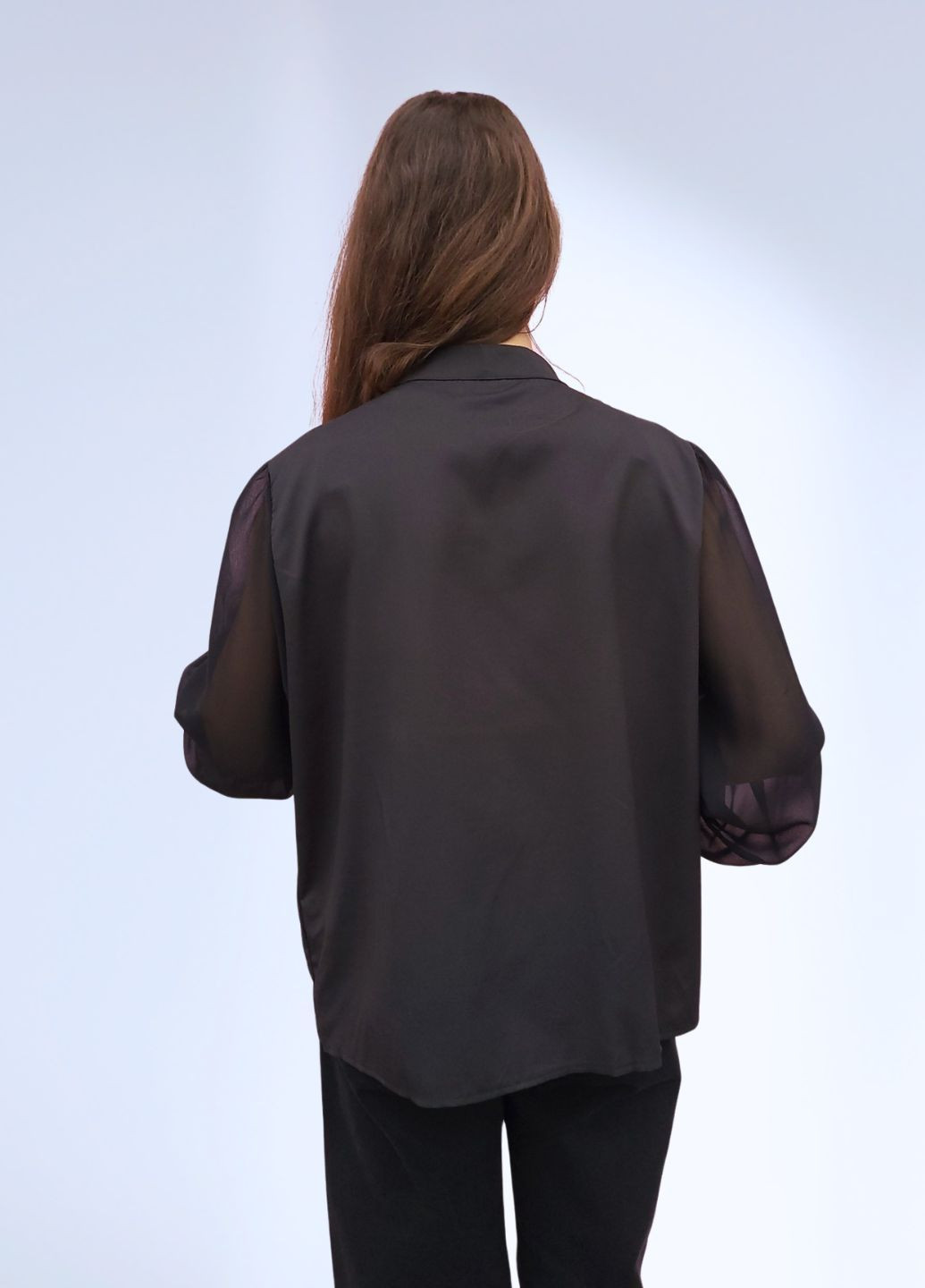 Чёрная женская блузка с вышивкой современная вышиванка No Brand