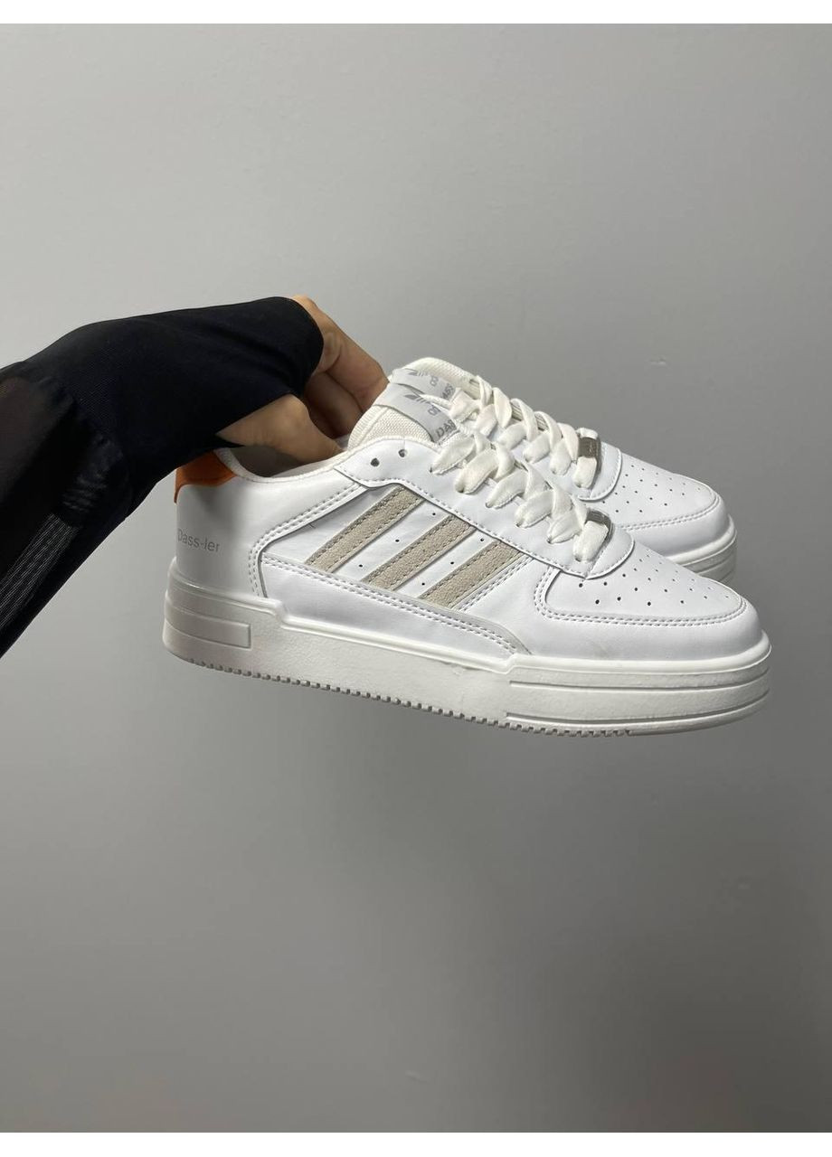 КРОССОВКИ ЖЕНСКИЕ ADIDAS DASS-LER WHITE BEIGE ORANGE АДИДАС No Brand белые демисезоны (367173514)