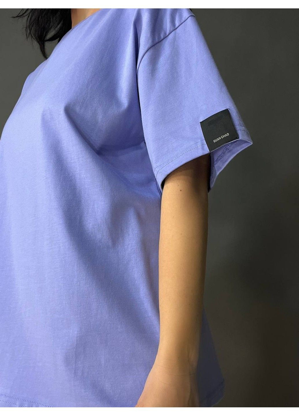 Футболка жіноча A-N 26075 оверсайз базова з нашивкою No Brand - (331143212)