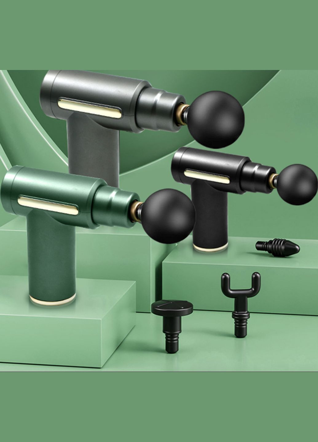 Массажер для тела, MINI FASCIA, 4 насадки, функция вибромассажа тела, WEIMZ -0819 No Brand (340274117)