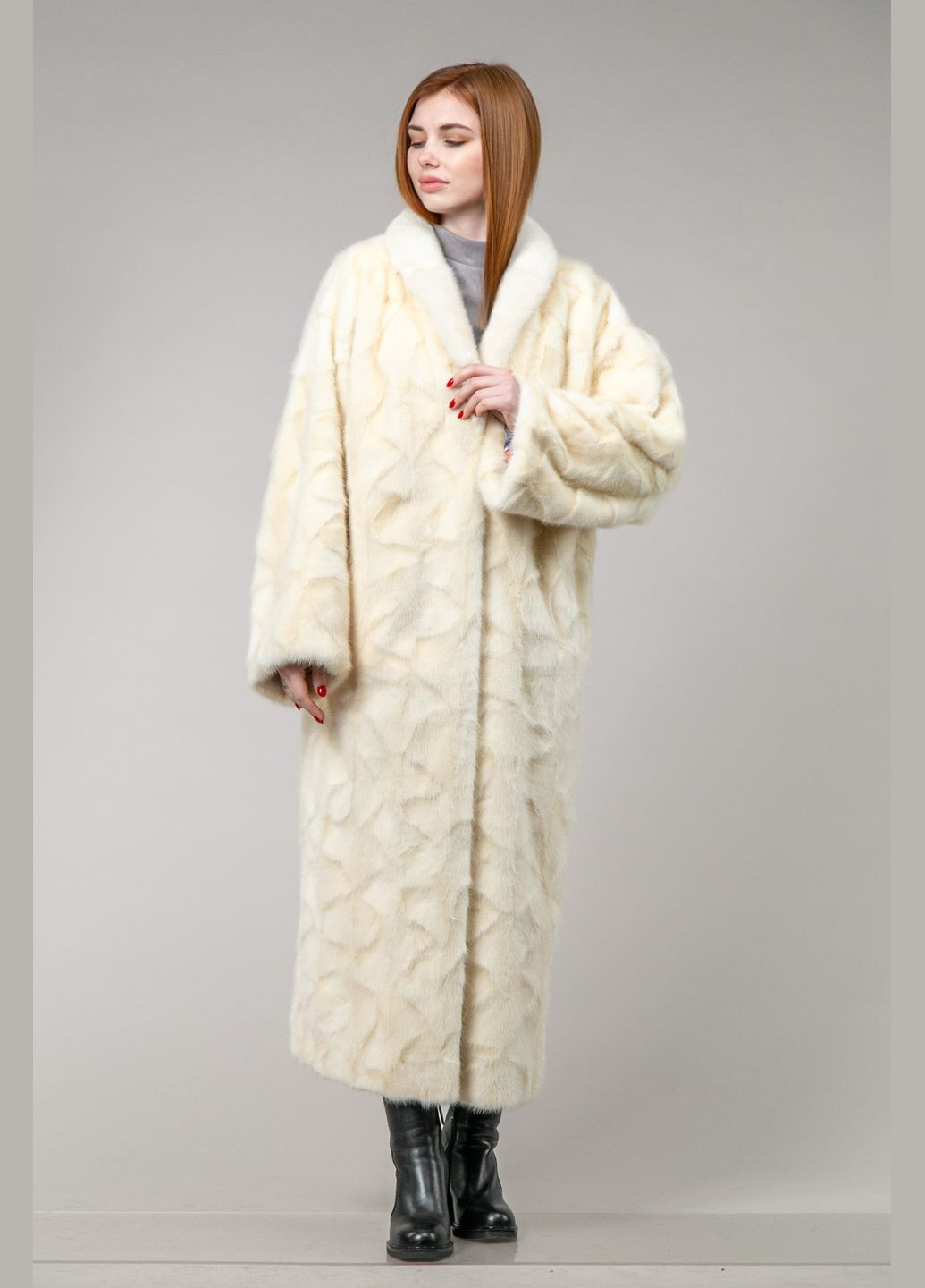 Шуба з норки молочного кольору Chicly Furs (289060599)