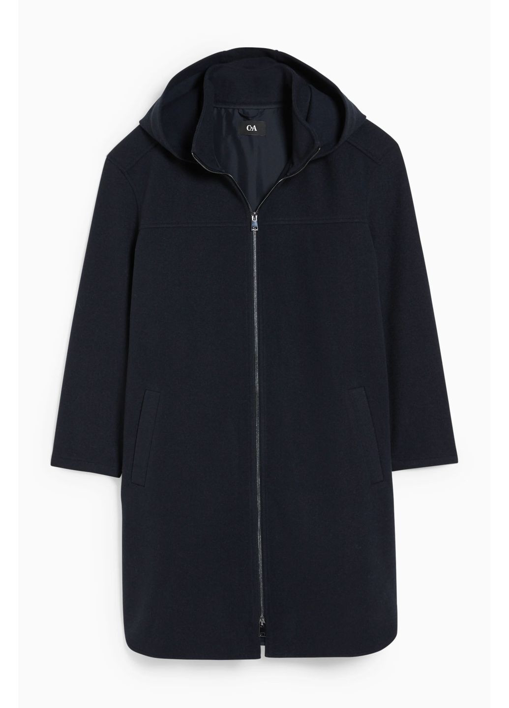 Темно-синє демісезонне Пальто з капюшоном C&A