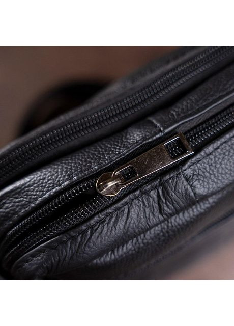 Сумка планшет через плечо мужская из натуральной кожи маленькая Черный 37606 Vintage (353690009)