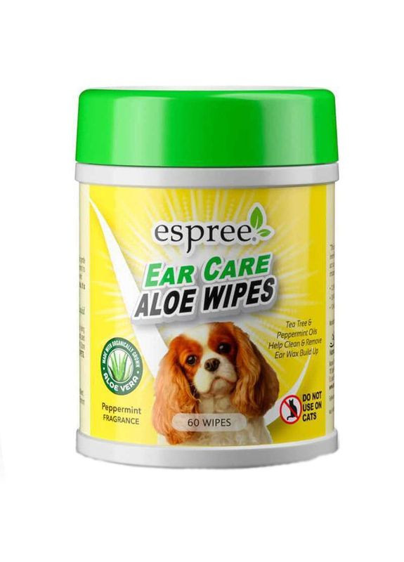 Влажные салфетки с алоэ вера для ушей для собак Aloe Ear Care Pet Wipes - 60 шт./уп. Espree (327070743)