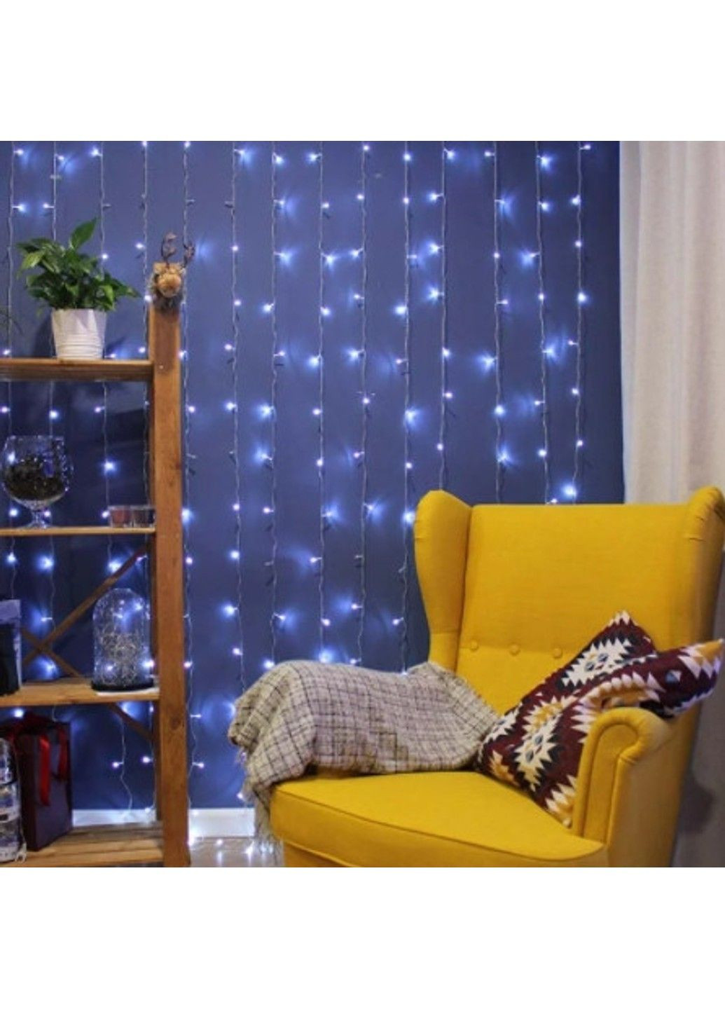 Светодиодная гирлянда Штора 3х3м 400 LED Синий No Brand (331639460)