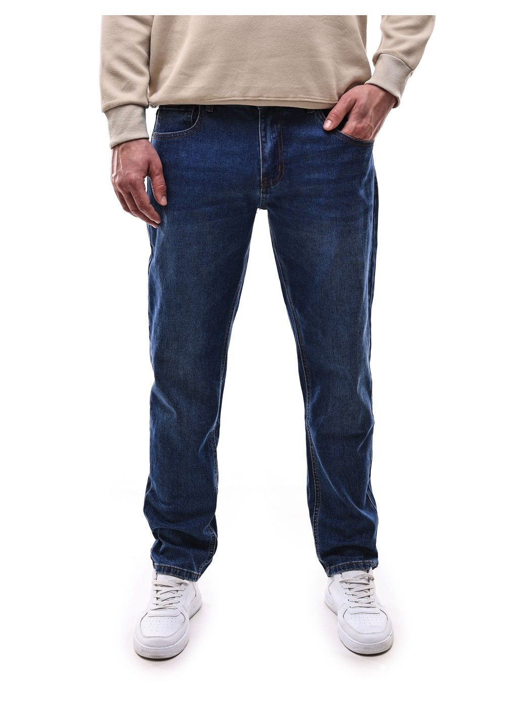 Темно-синие демисезонные джинсы мужские MOSRBLAK