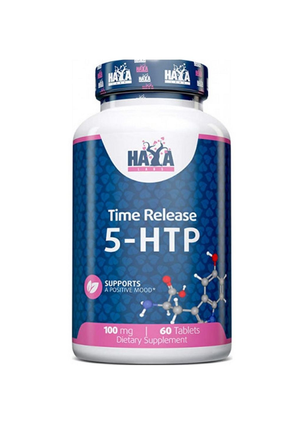 Амінокислота 5-HTP Time Release 100 mg, 60 таблеток Haya Labs (293337991)