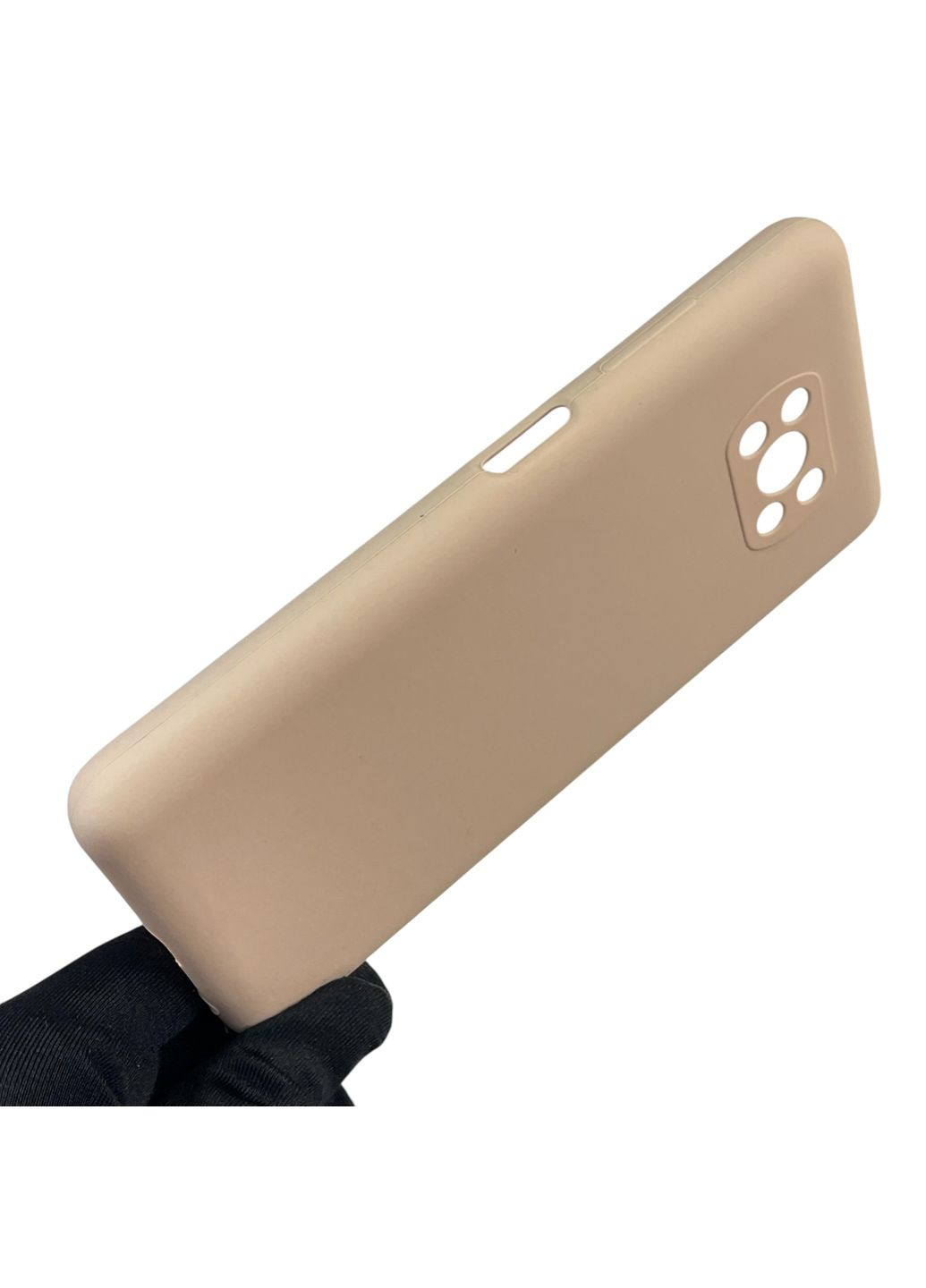 Чохол для Poco X3 Pro силіконовий з мікрофіброю нековзний на сяомі поко х3 про пудровий Xiaomi (366389810)