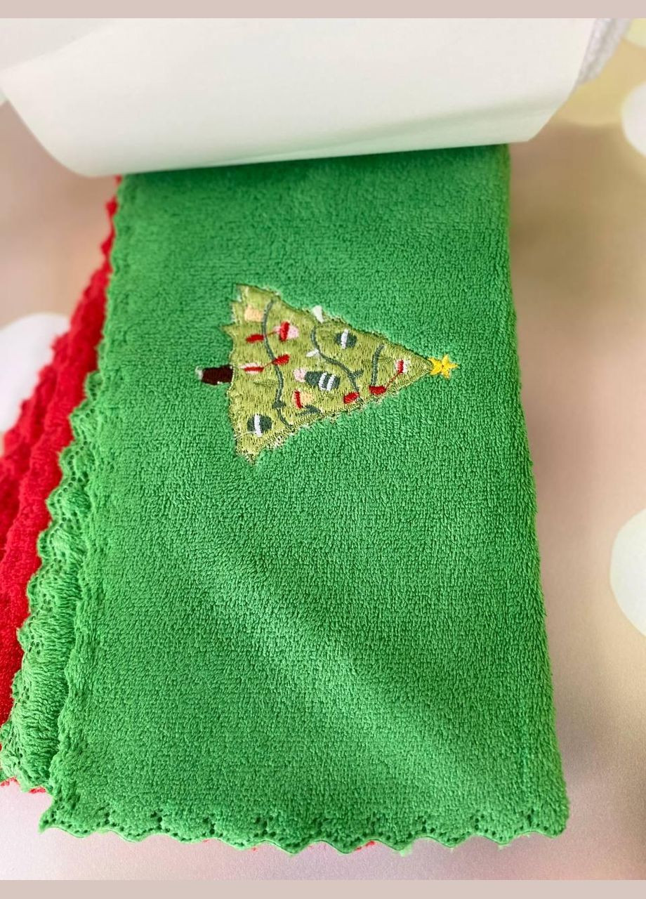 Новорічний набір серветок з мікрофібри 6 шт Ганчірки для прибирання Malloory Home (306554356)