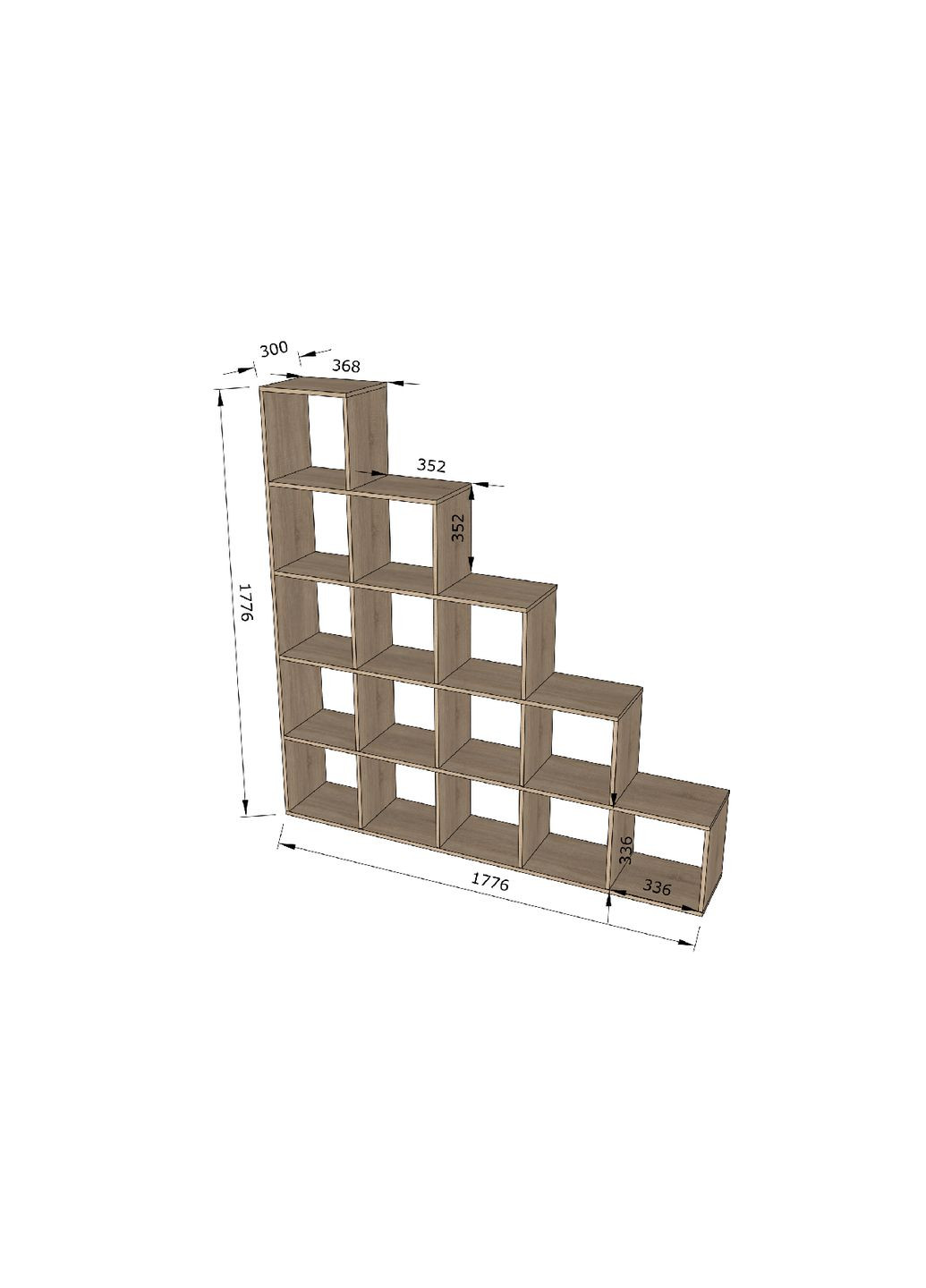 Стелаж для книг та іграшок на 15 комірок ST-0017 від MORELI (335423038)