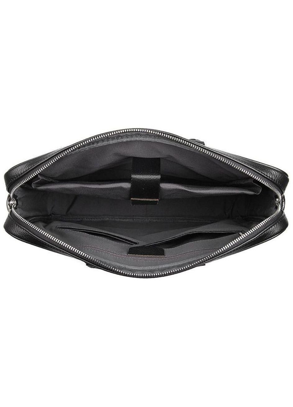 Сумка мужская через плечо кожаная портфель для документов А4 для ноутбука и планшета Черный 34347 John McDee (334674020)