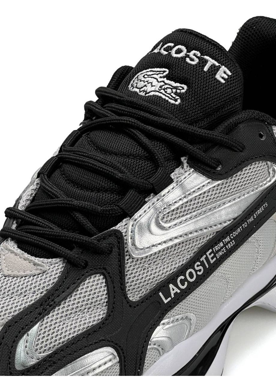 Серые демисезонные кроссовки мужские No Brand L003 2K24 Grey Black Silver