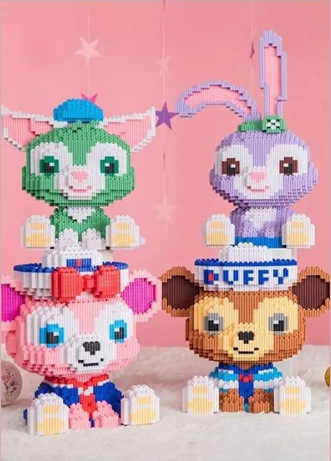 Дитячий 3Д конструктор Magic Block блокові конструктори об'ємна 3D фігурка з міні нано-блоків ведмедик 23 см Cindylove (334345675)