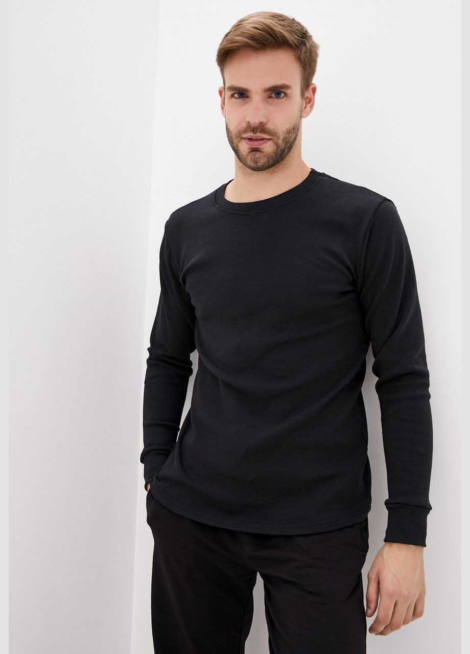 Черный повседневный лонгслив HiBrand