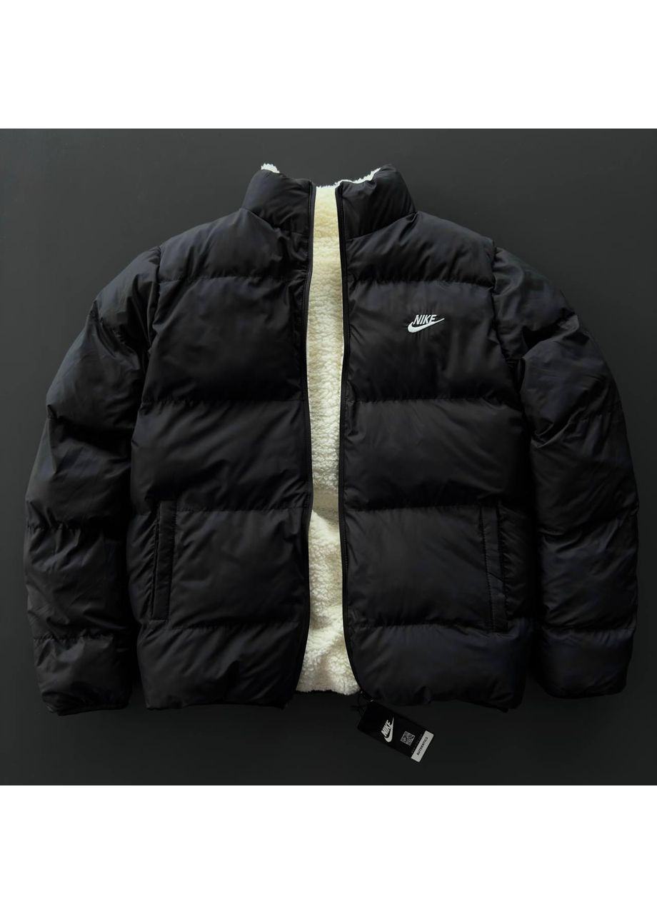 Чорна зимня двостороння чоловіча зимова куртка Nike